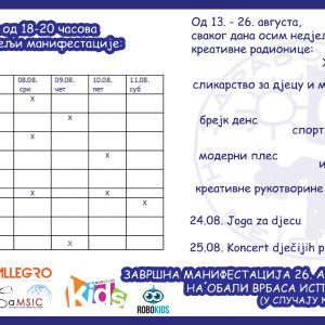 Од понедјељка „Креативни август“: Радионице за дјецу и младе