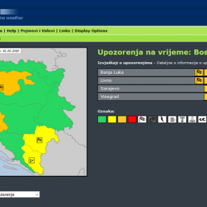 Упозорење на јак вјетар и нагло топљење снијега