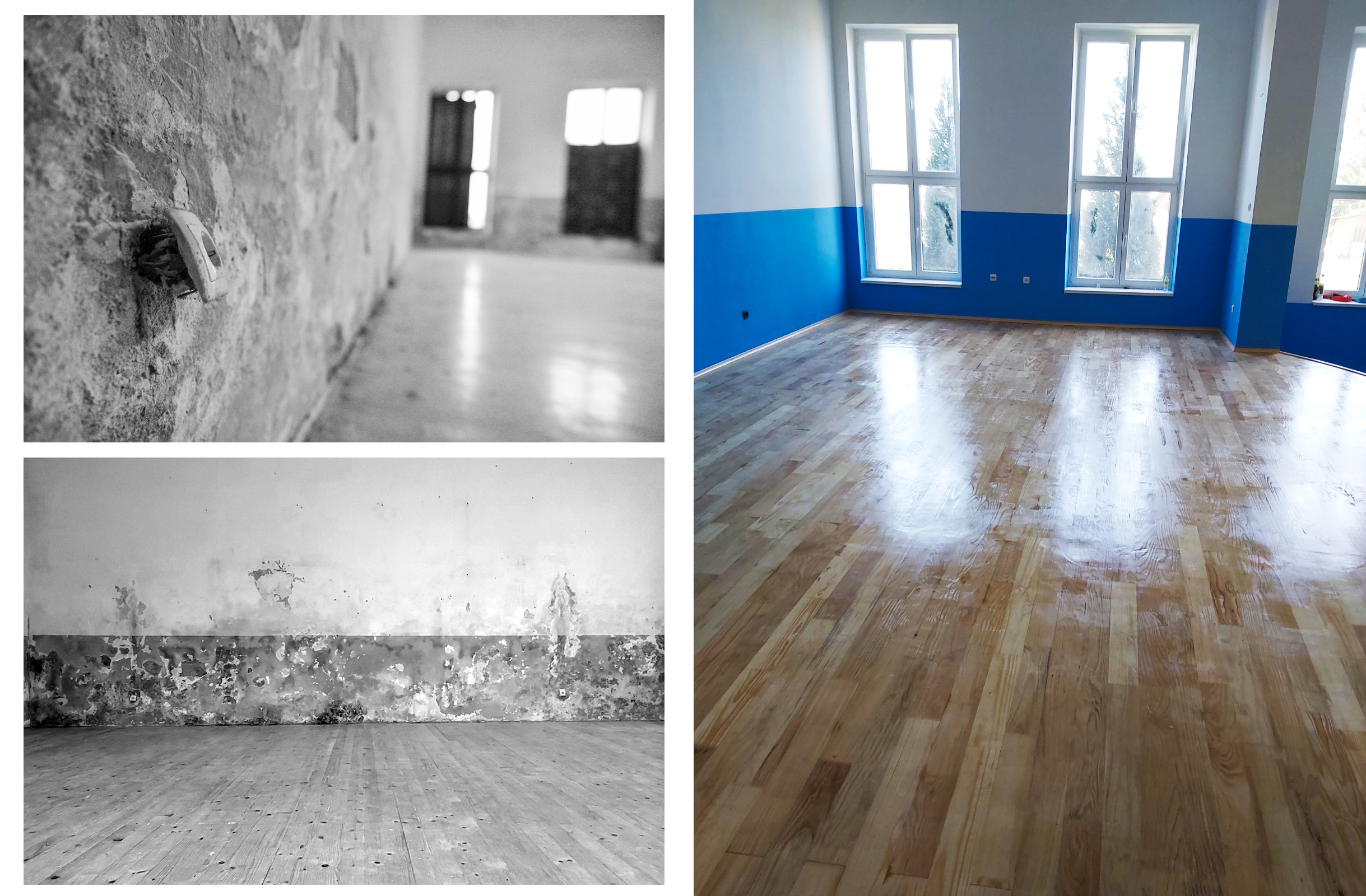 Zalužani (prije i poslije obnove)