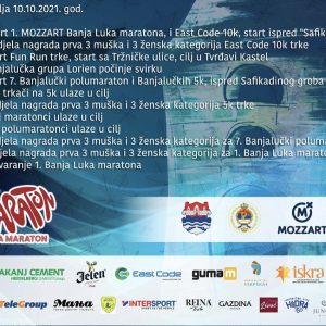 42 километра кроз Бању Луку: Погледајте сатницу манифестације Бањалучког маратона