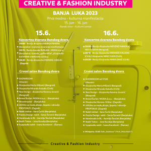 Прва културно-модна манифестација: „Creative & Fashion Industry“ у Бањој Луци 15. и 16. јуна