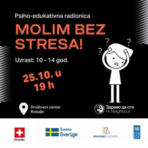 Удружење грађана „Здраво да сте“: Сутра радионица о теми „Дјеца и стрес“