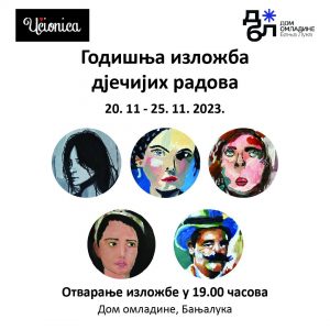 У Дому омладине: Изложба дјечијих радова из школе цртања УГ „Учионица“