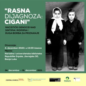 У понедјељак отварање изложбе „Расна дијагноза: Цигани“ У понедјељак отварање изложбе „Расна дијагноза: Цигани“