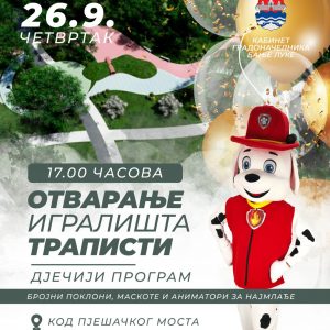 Придружите се: У четвртак отварање игралишта у Трапистима