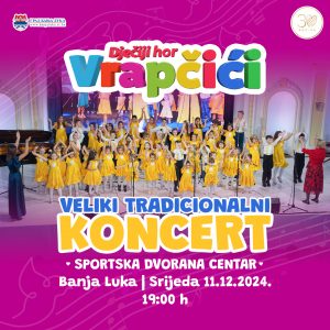 Tradicionalni koncert „Vrapčića“ 11. decembra