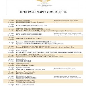 Кућа Милановића: Погледајте програм за март Кућа Милановића: Погледајте програм за март