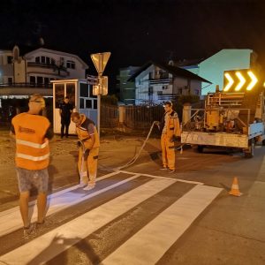 Апел за додатни опрез: У току ноћи исцртавање сигнализације у центру града
